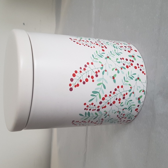 David’s Tea Holly Berry Holiday Tea Coffee Ceramic Canister - Picture 5 of 15